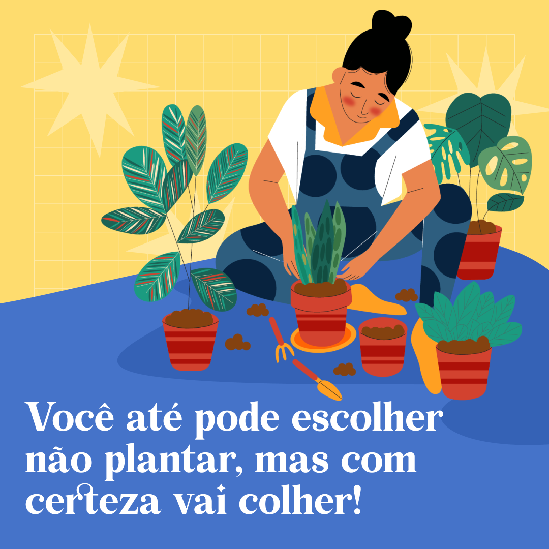 Você até pode escolher não plantar, mas com certeza vai colher!