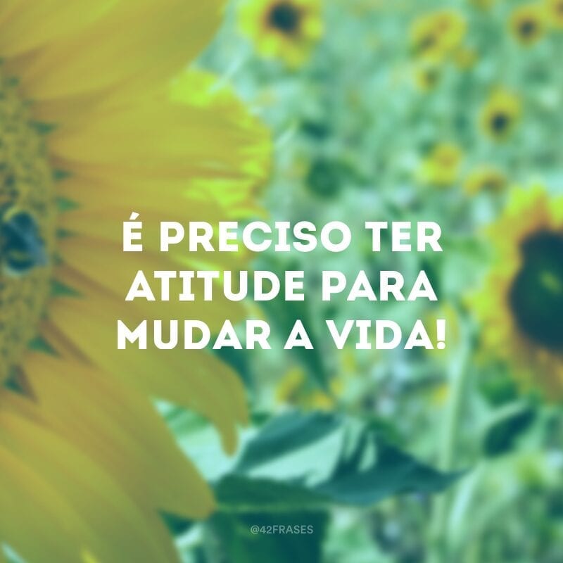 É preciso ter atitude para mudar a vida!