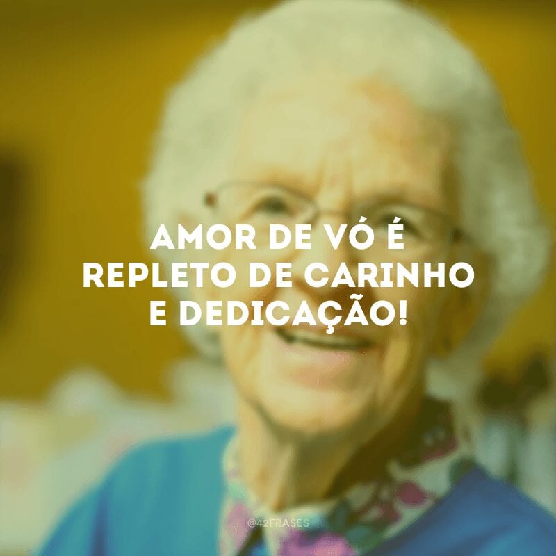 Amor de vó é repleto de carinho e dedicação!