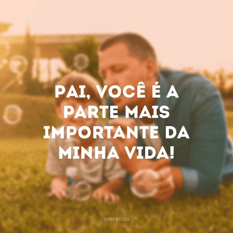 Pai, você é a parte mais importante da minha vida! 