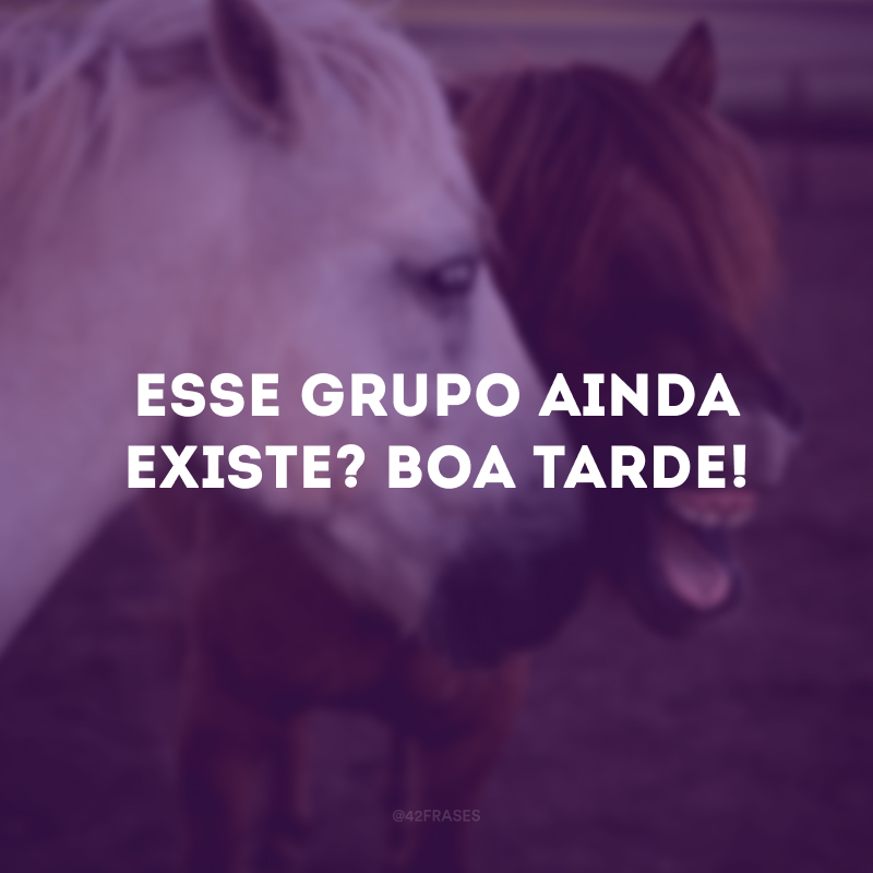 Esse grupo ainda existe? Boa tarde!