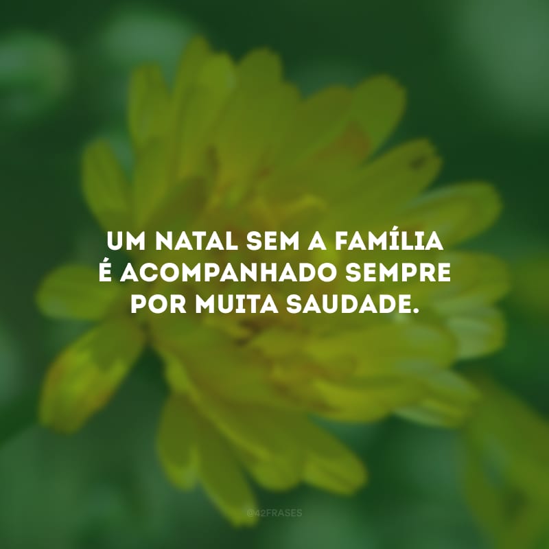 Um Natal sem a família é acompanhado sempre por muita saudade.