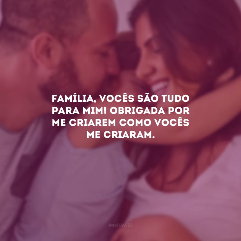 Família, vocês são tudo para mim! Obrigada por me criarem como vocês me criaram.