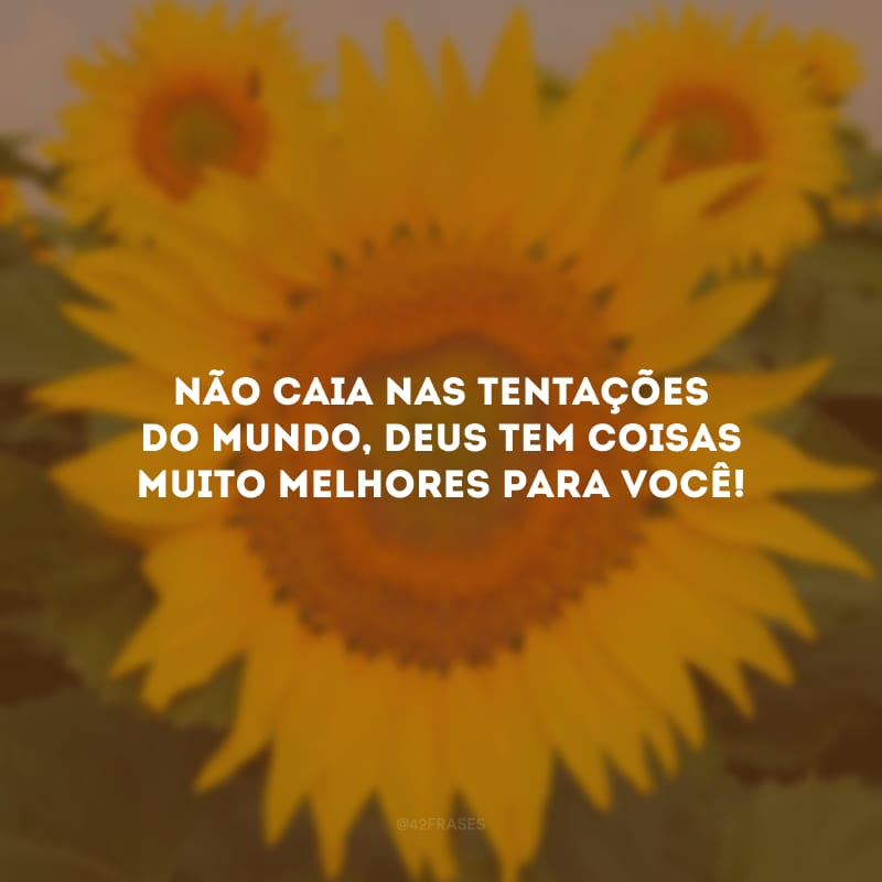 Não caia nas tentações do mundo, Deus tem coisas muito melhores para você!