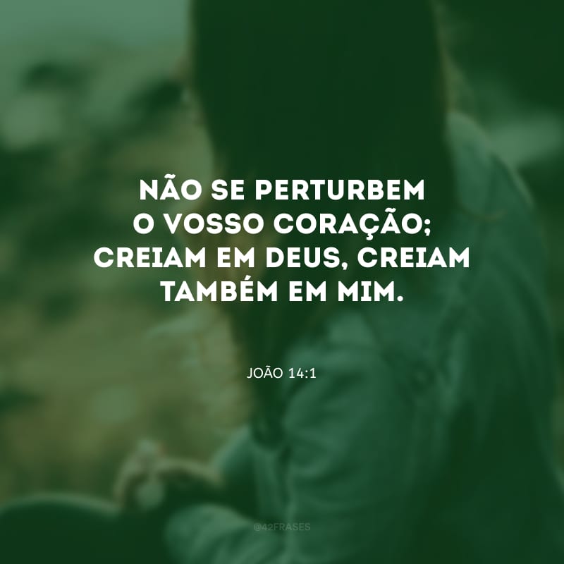 Não se perturbem o vosso coração; creiam em Deus, creiam também em mim.