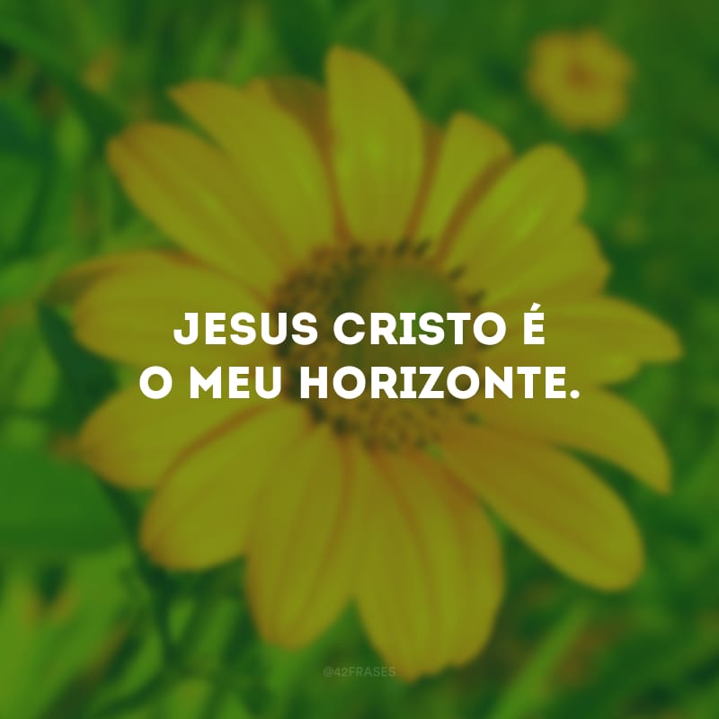 Jesus Cristo é o meu horizonte.