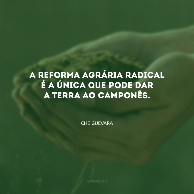 A reforma agrária radical é a única que pode dar a terra ao camponês.