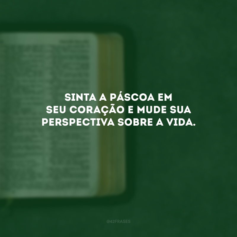 Sinta a Páscoa em seu coração e mude sua perspectiva sobre a vida.