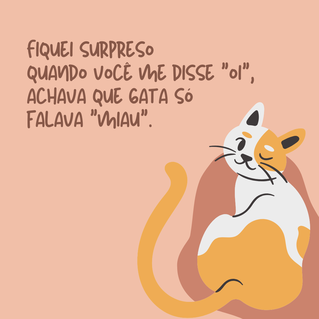 Fiquei surpreso quando você me disse \