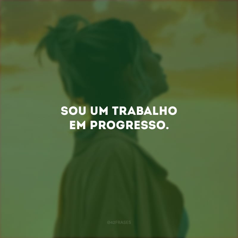 Sou um trabalho em progresso.