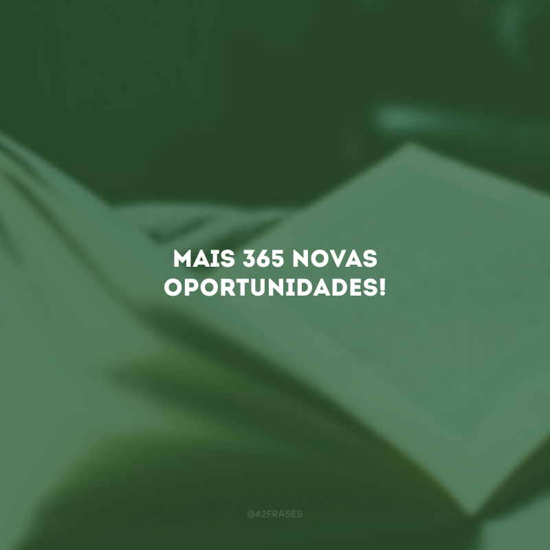 Mais 365 novas oportunidades!