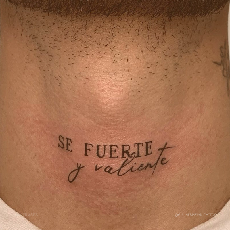 Se fuerte y valiente. (Seja forte e corajoso.)