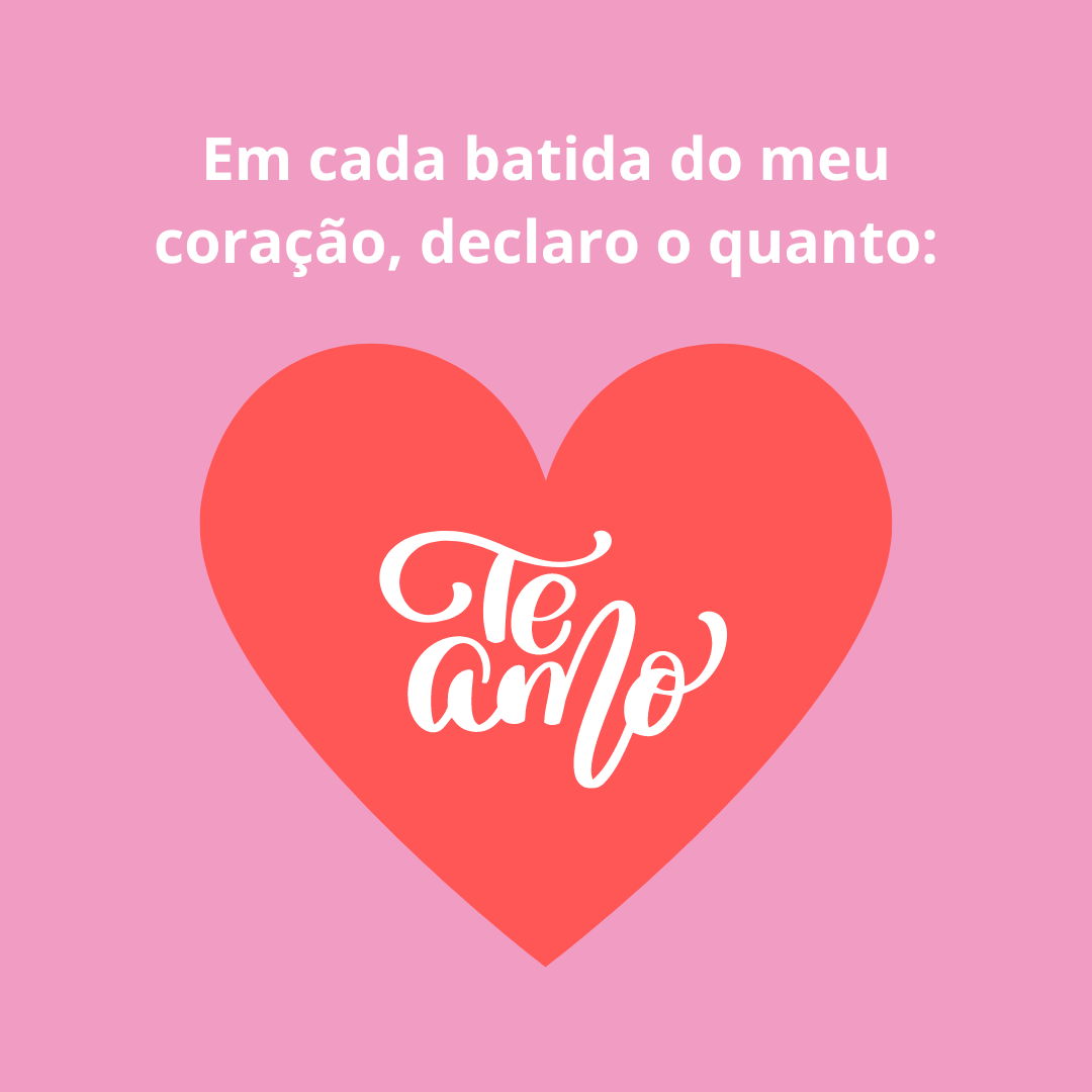 Em cada batida do meu coração, declaro o quanto te amo. É por você que vivo e estou disposta a morrer a cada dia para te fazer sorrir. Farei valer a pena todos os dias o sim dado no altar. Feliz Dia dos Namorados ao meu eterno amor! 